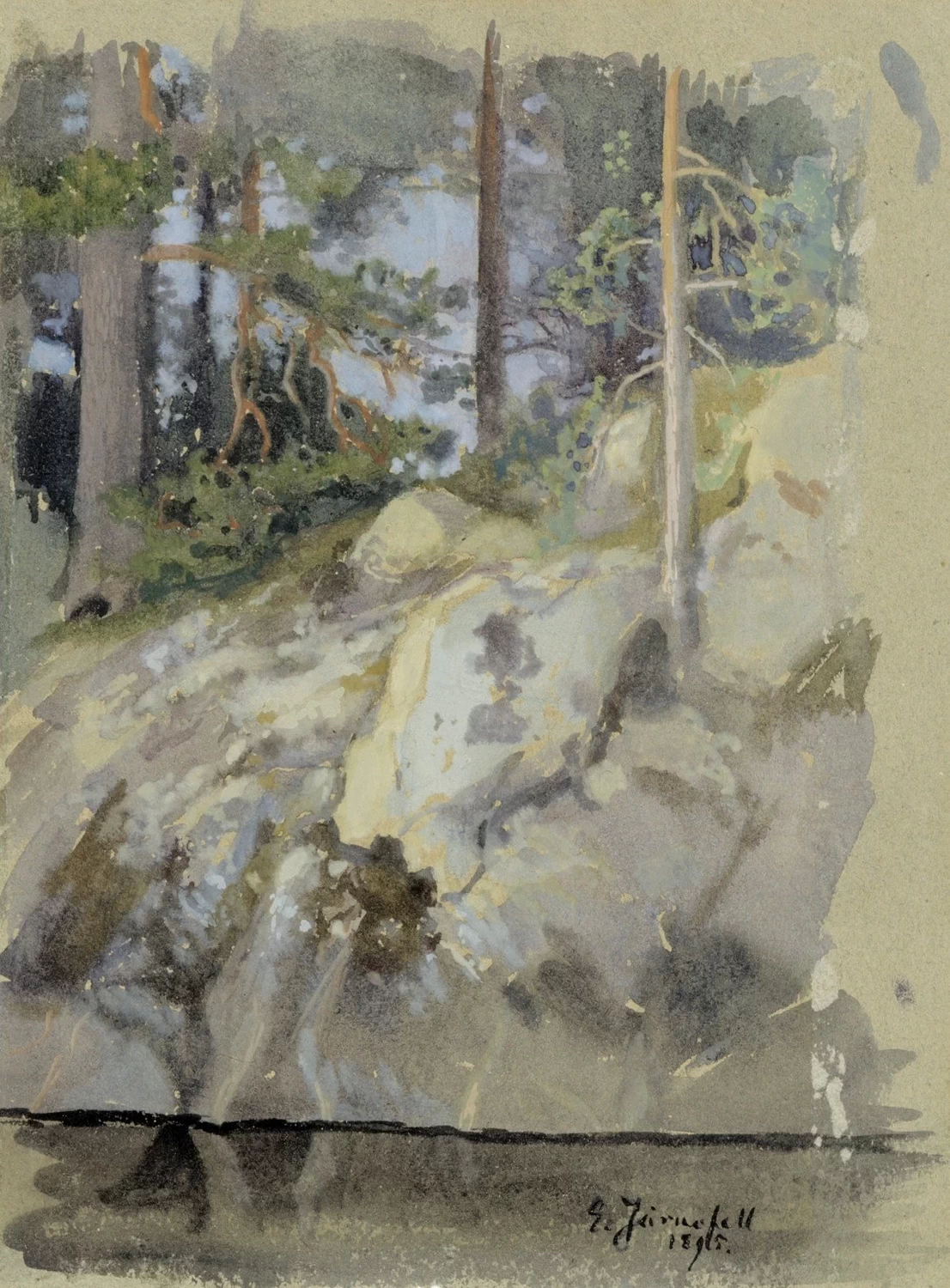 Eero Järnefelt - 111, Scogliera della spiaggia, Finnish National Gallery, Helsinki